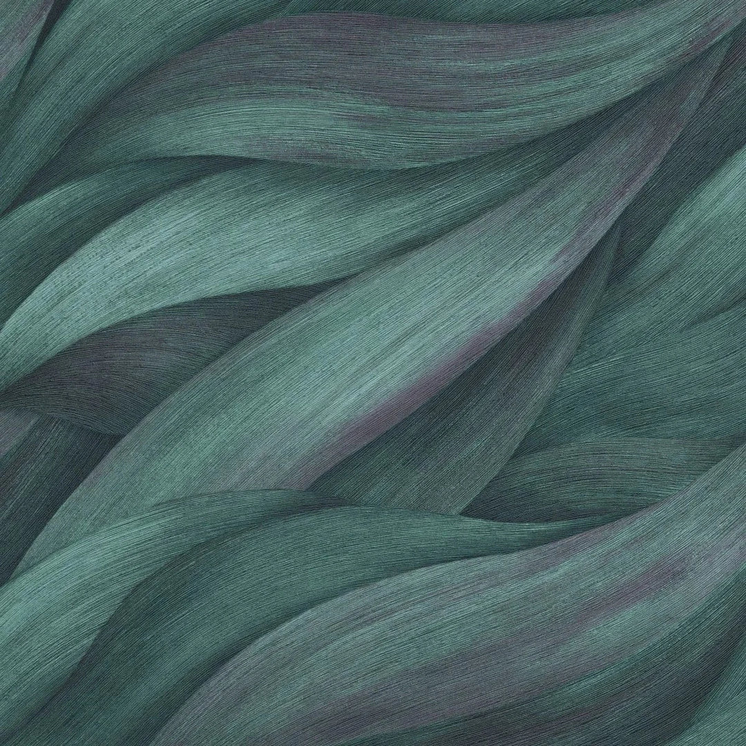 Zilā krāsas viļņveida tapetes elegantiem sienu akcentiem   Tapetenshop.lv