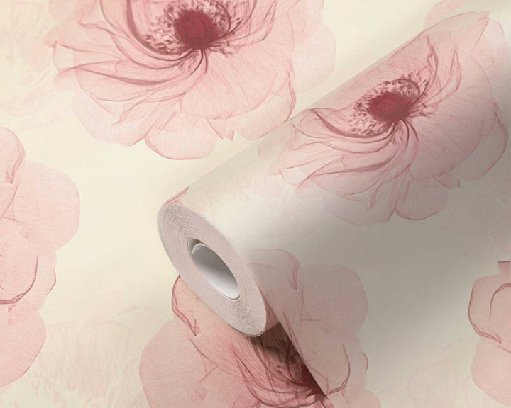 Lētas tapetes ar ziediem rozā toņos (atlikums – 3 ruļļi), 7342743 Erismann