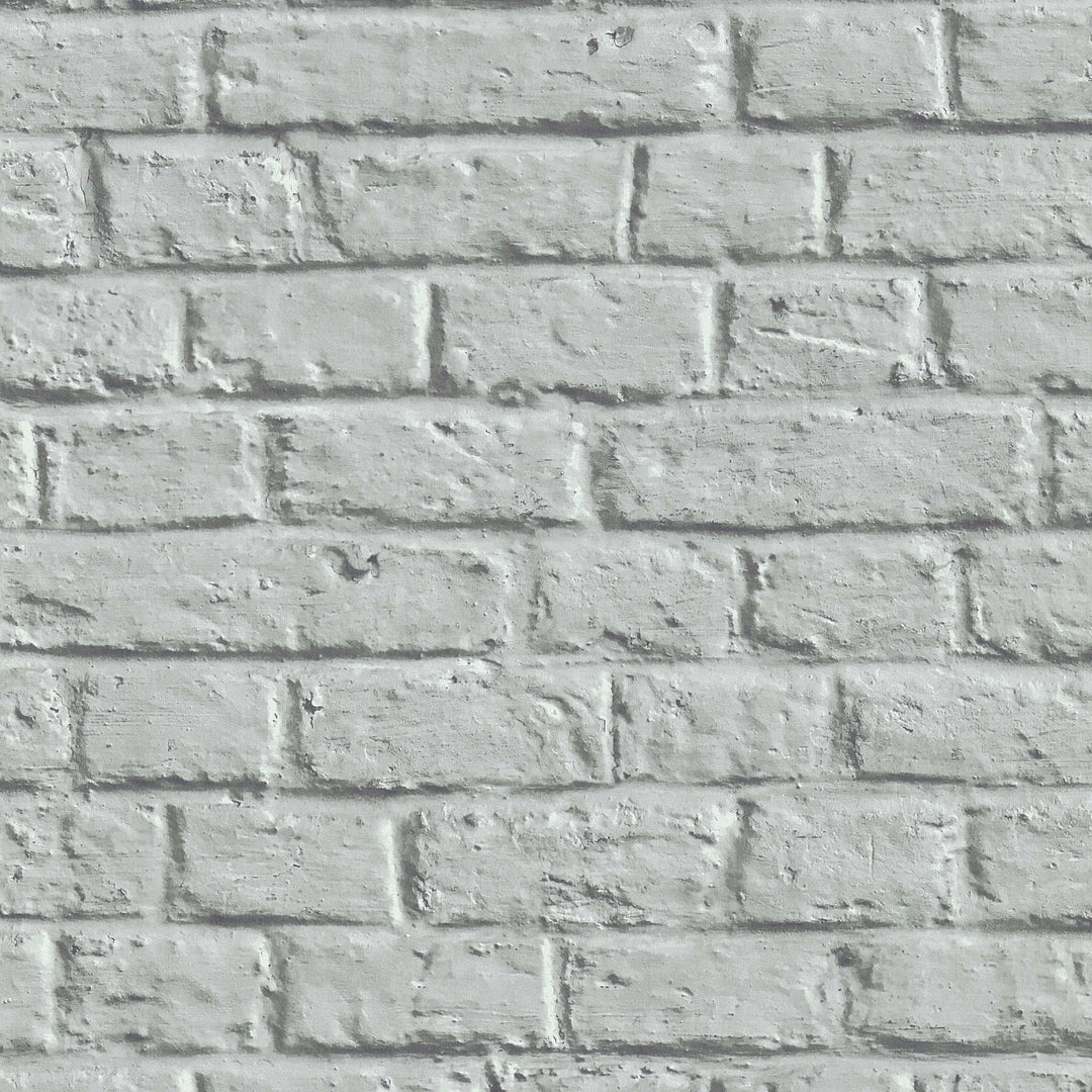 Tapetes ar gludu ķieģeļu izskatu pelēkā krāsā AS 369124 AS Creation