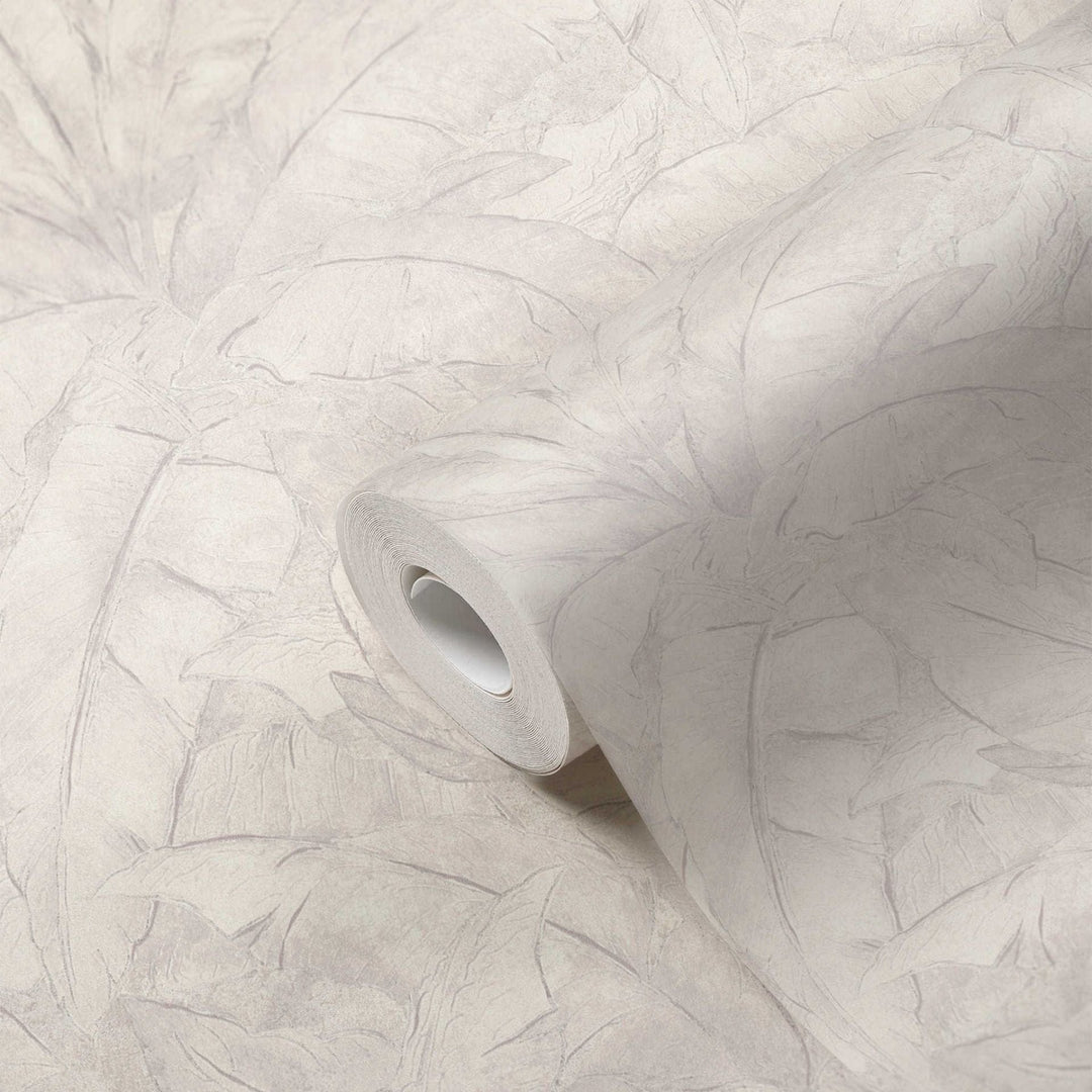 Gaiši pelēkas džungļu tapetes ar sudraba akcentu AS 369274 AS Creation