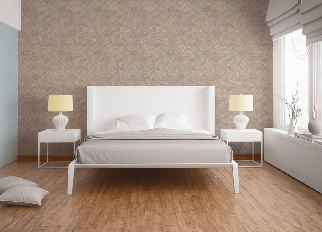 Bēšas džungļu tapetes ar zelta kontūru AS 369275 AS Creation