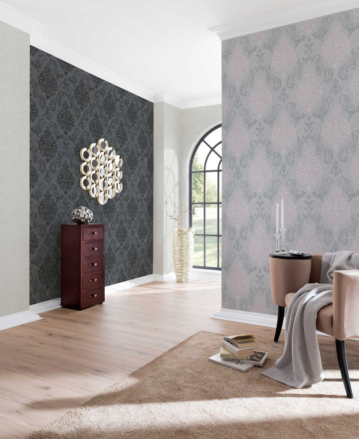 Melnas klasiskas tapetes AS Creation 95372-3 AS Creation