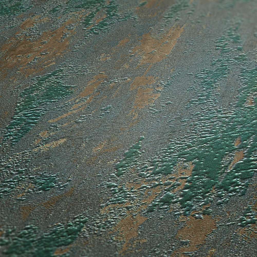 Tapetes ar novecojošo efektu  brūns, zaļš, metālisks  AS 326512 AS Creation