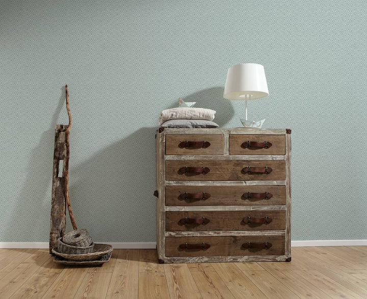 Tapetes zilā krāsā ar ornamentu AS Creation 35180-4 AS Creation