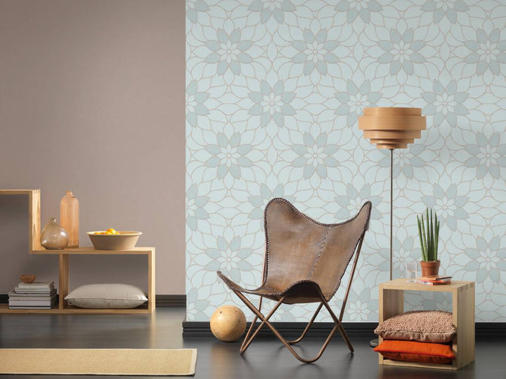 Modernas tapetes ar ziedu motīviem AS Creation 3617-14 zaļas AS Creation