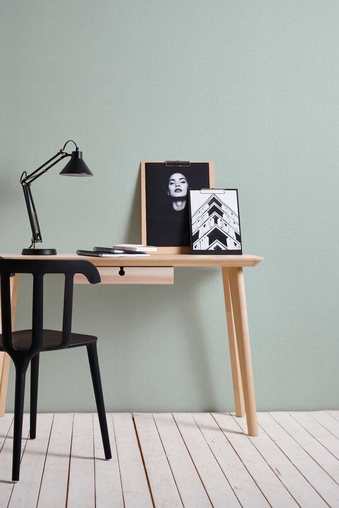 Tapetes ar tekstila rakstu zaļā krāsā AS Creation 363783 AS Creation