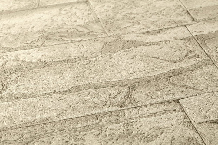 Tapetes ar akmens imitāciju AS Creation 7071-30 krēmā AS Creation