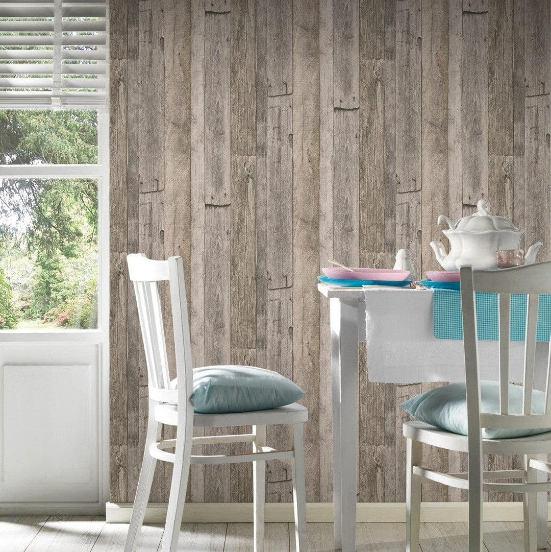 Tapetes ar koka imitāciju AS Creation 95931-2 bēšā krāsā AS Creation