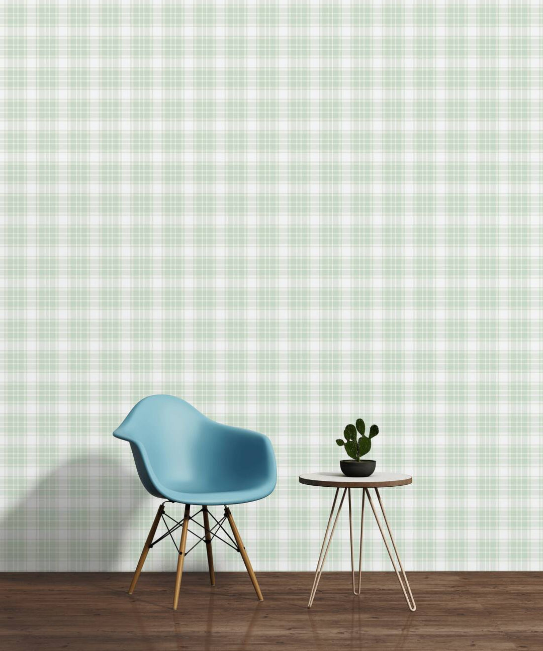 Tapetes bērnu istaba ar tartana rakstu – zaļos toņos, 381222, Bez PVC 🌿 AS Creation