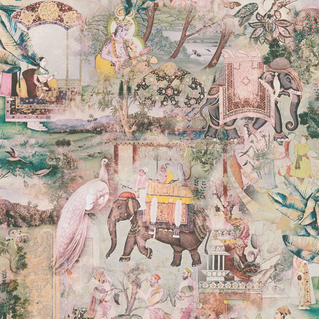 Tapetes Indijas stilā ar vintāžas rakstu - daudzkrāsainas - 1351444 AS Creation