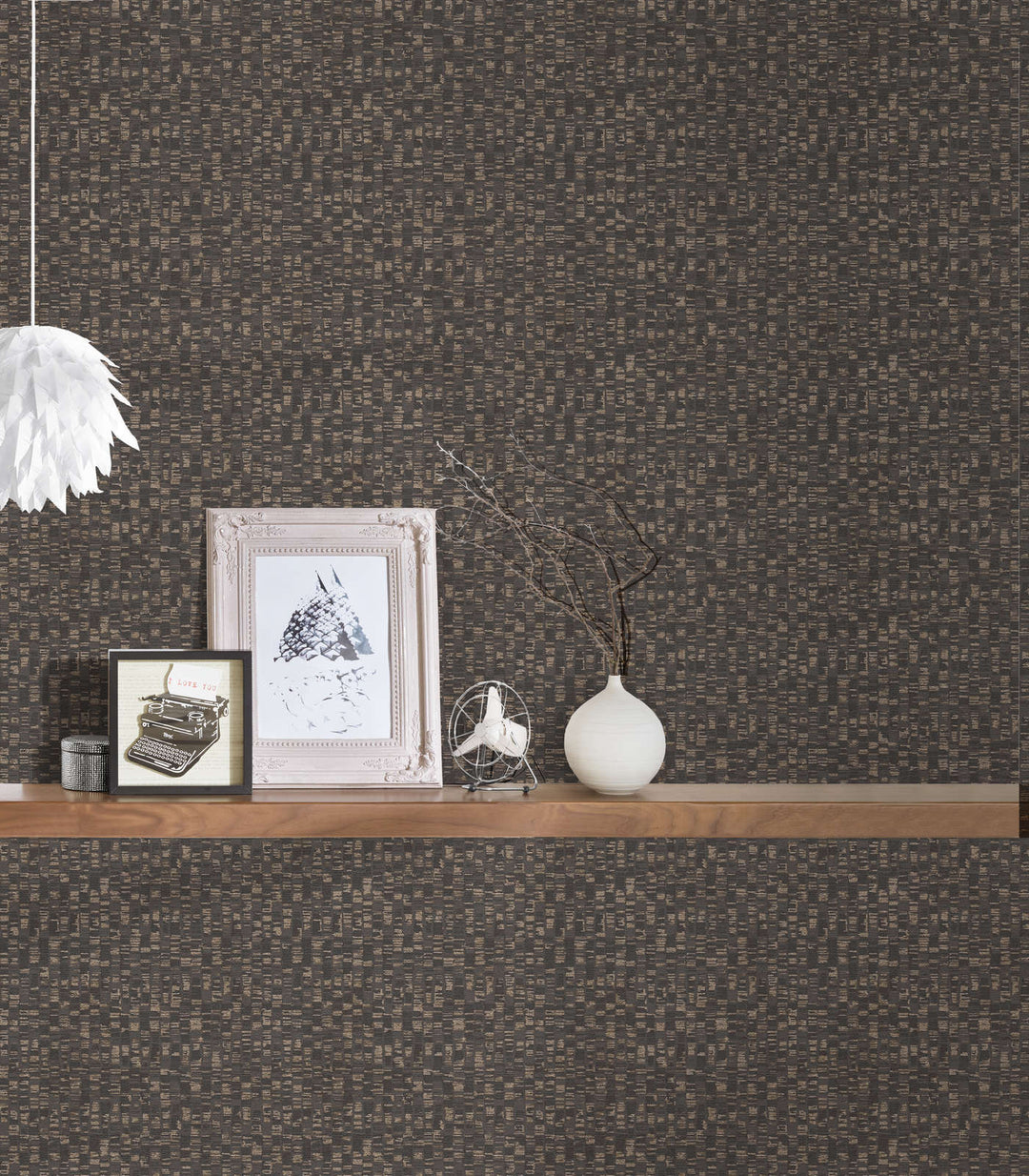 Tapetes viesistabai melnā krāsā ar zelta elementiem - 1373414 AS Creation