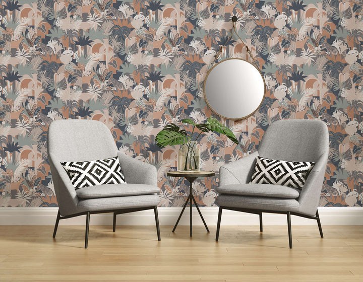 Tapetes guļamistabai pieklusinātās krāsās ar dzīvniekiem - 1373464 AS Creation