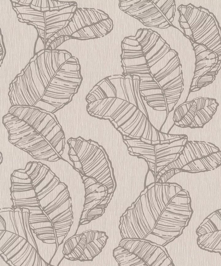 Tapetes RASCH - ar perlamutra lapu motīvu un tekstūru, bēšā, 822632 RASCH