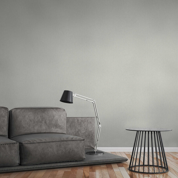 Tekstila faktūras un metāla efekta tapetes - pelēkā krāsā - 344311 AS Creation