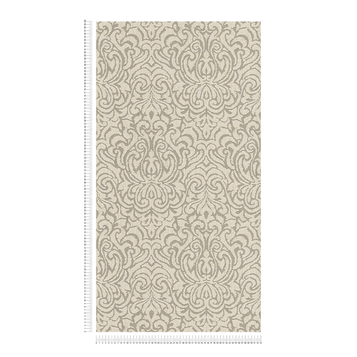 Klasiskas tekstila tapetes AS Creation 96193-1 bēšā krāsā AS Creation