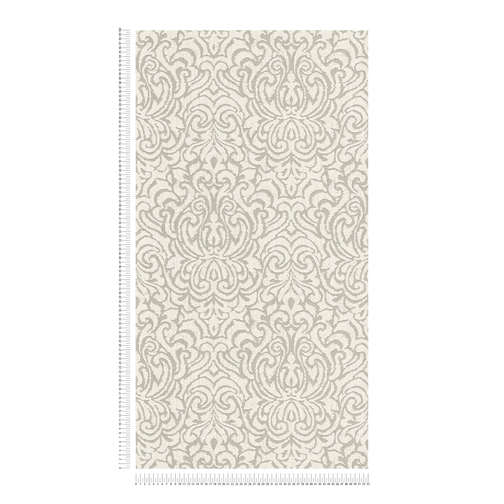 Klasiskas tekstila tapetes AS Creation 96193-3 krēmā krāsā AS Creation