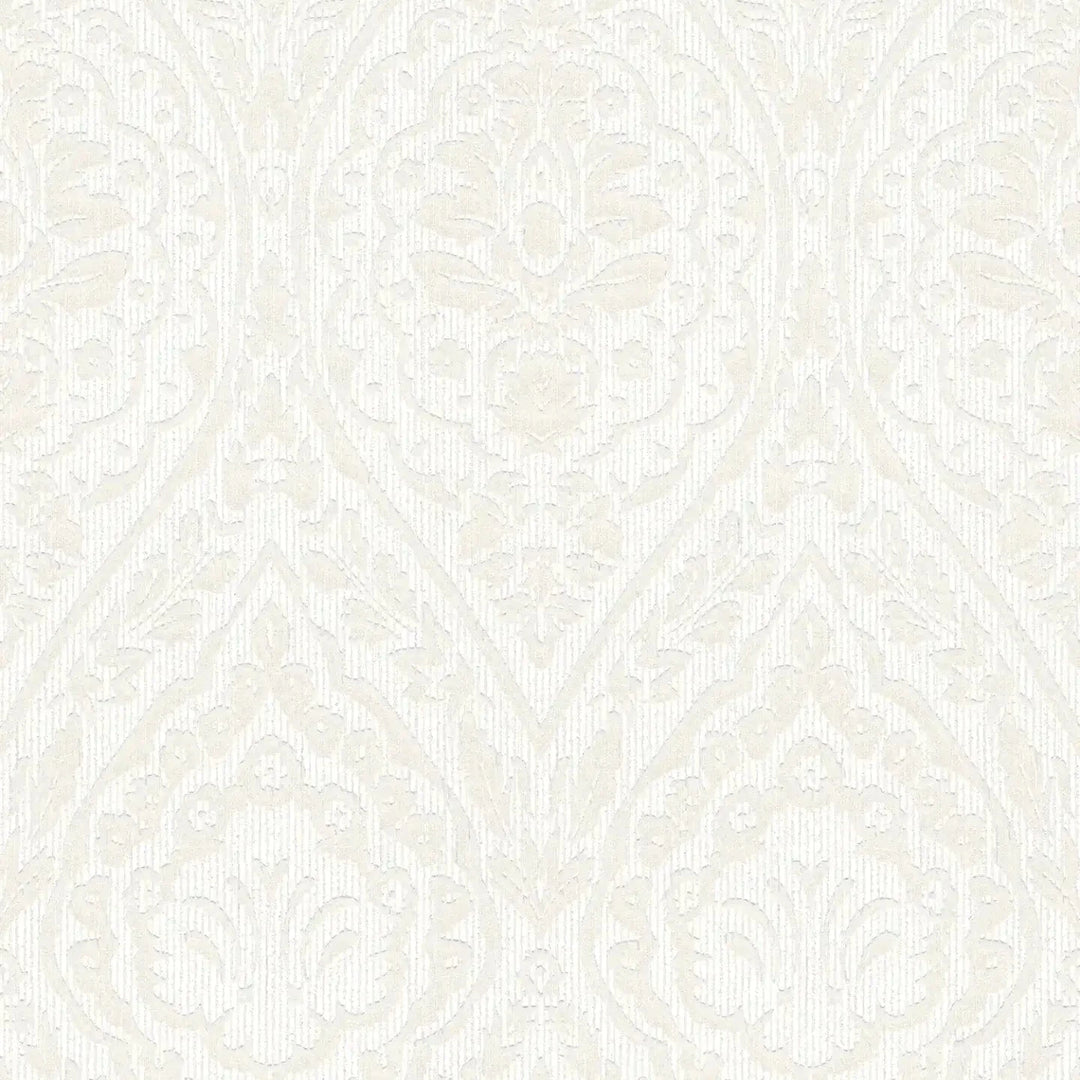 Tekstila tapetes ar ornamentu koloniālā stilā, gaišos toņos, 961954 AS Creation