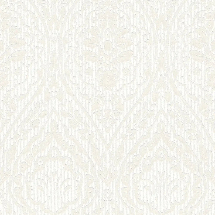 Tekstila tapetes ar ornamentu koloniālā stilā, gaišos toņos, 961954 AS Creation