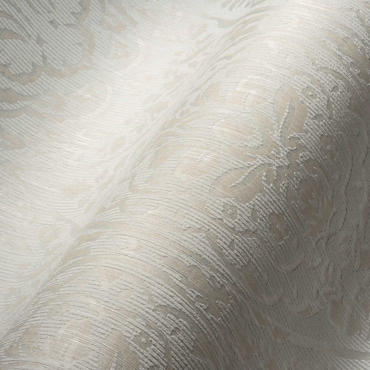 Tekstila tapetes ar ornamentu koloniālā stilā, gaišos toņos, 961954 AS Creation