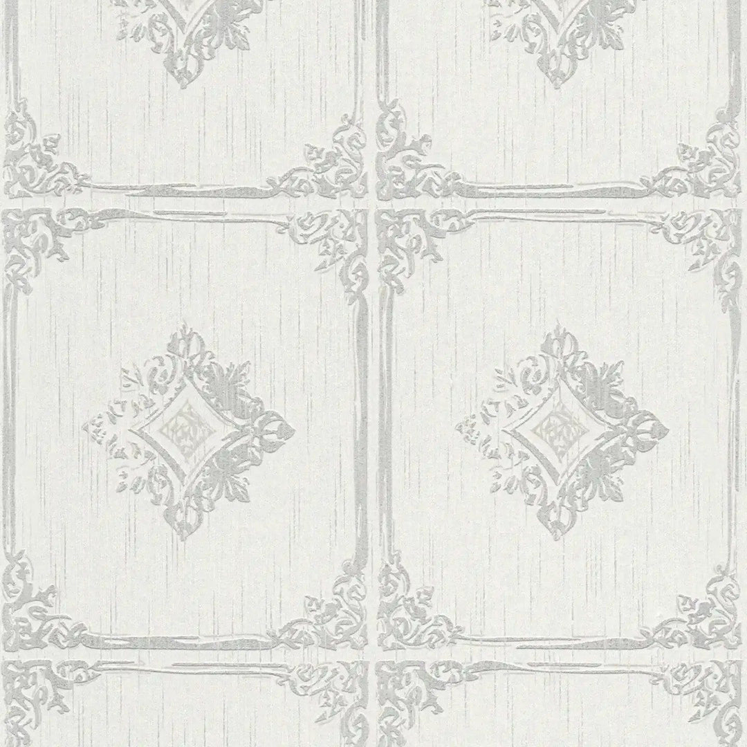 Klasiskas tekstila tapetes AS Creation 96199-1 baltā krāsā AS Creation