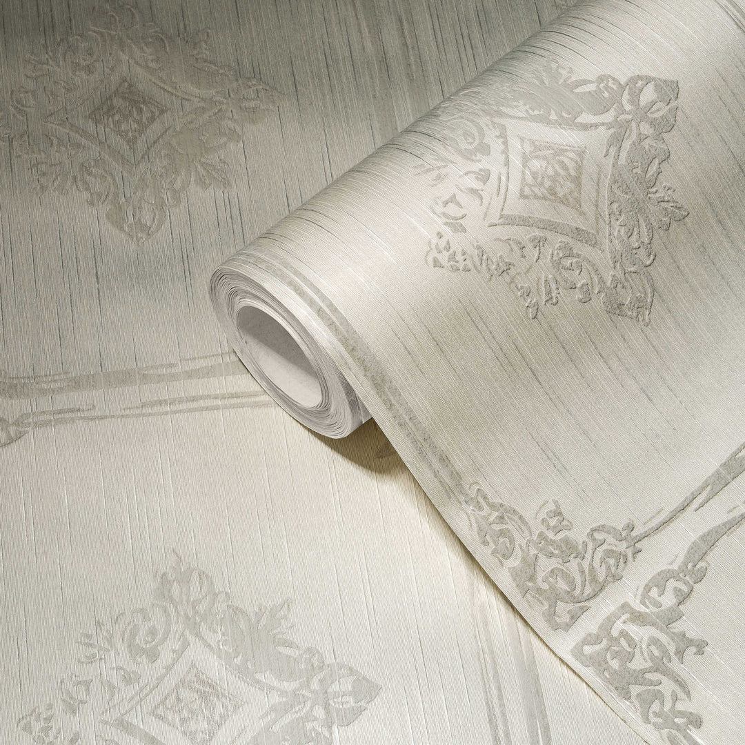 Klasiskas tekstila tapetes AS Creation 96199-2 pelēkā krāsā AS Creation