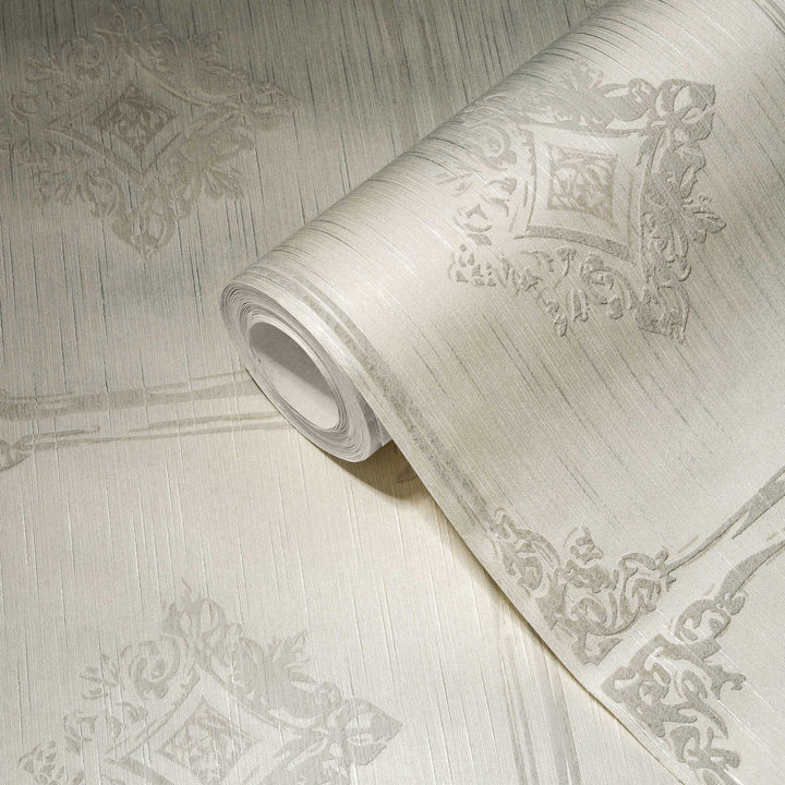 Klasiskas tekstila tapetes AS Creation 96199-2 pelēkā krāsā AS Creation