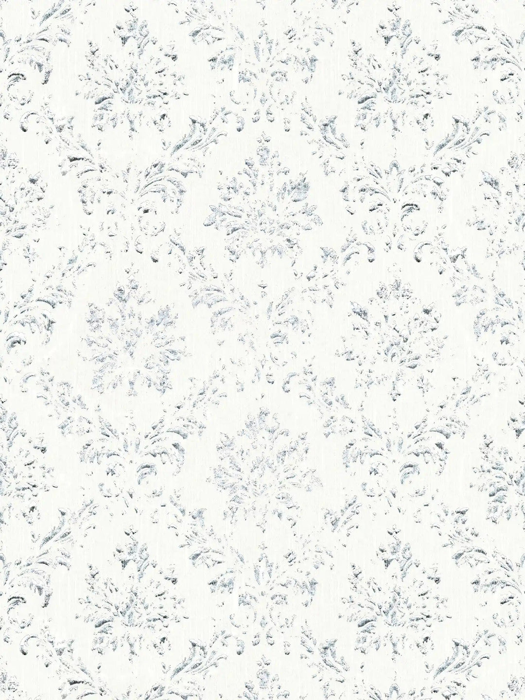 Tekstila tapetes barokā stilā – baltā, sudrabā krāsā - 306621 AS Creation