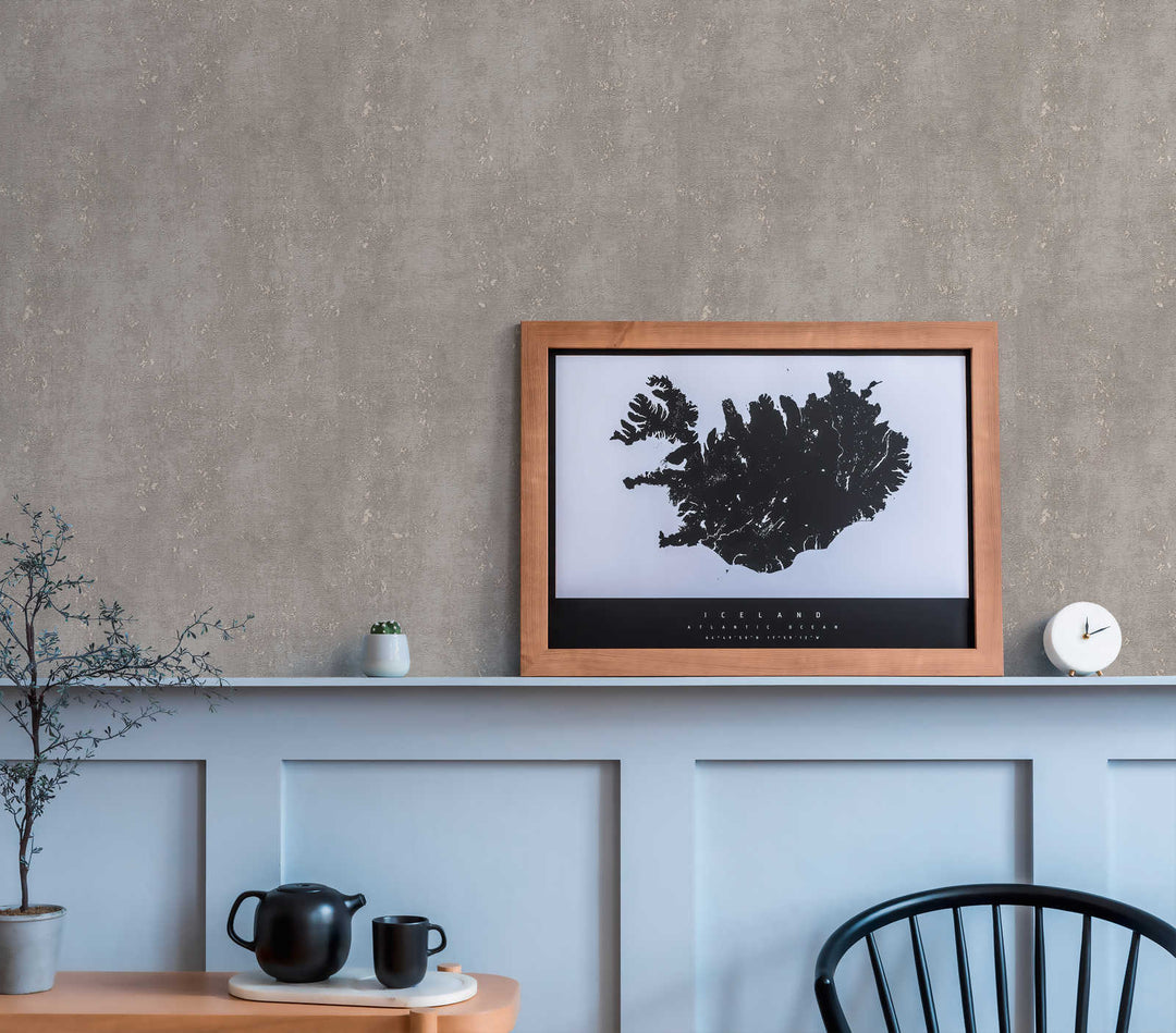 381953 Teksturētas tapetes ar apmetuma izskatu, brūnas AS 381953 Tapetenshop.lv