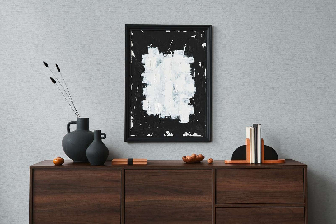 Vienkrāsaina tapete ar auduma struktūru: pelēkā krāsā, 393514 AS Creation