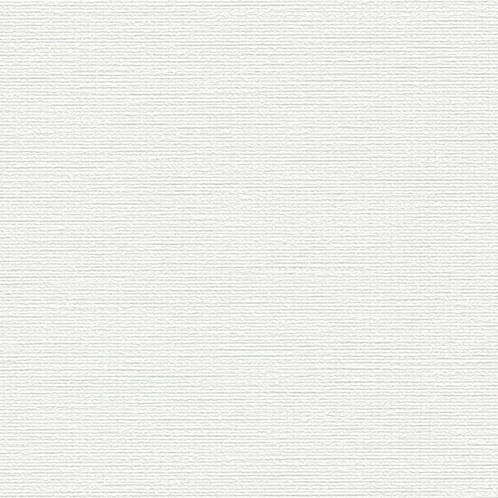 Vienkrāsainas flizelīna tapetes ar lina tekstūru: baltā krāsā, 389025 AS Creation