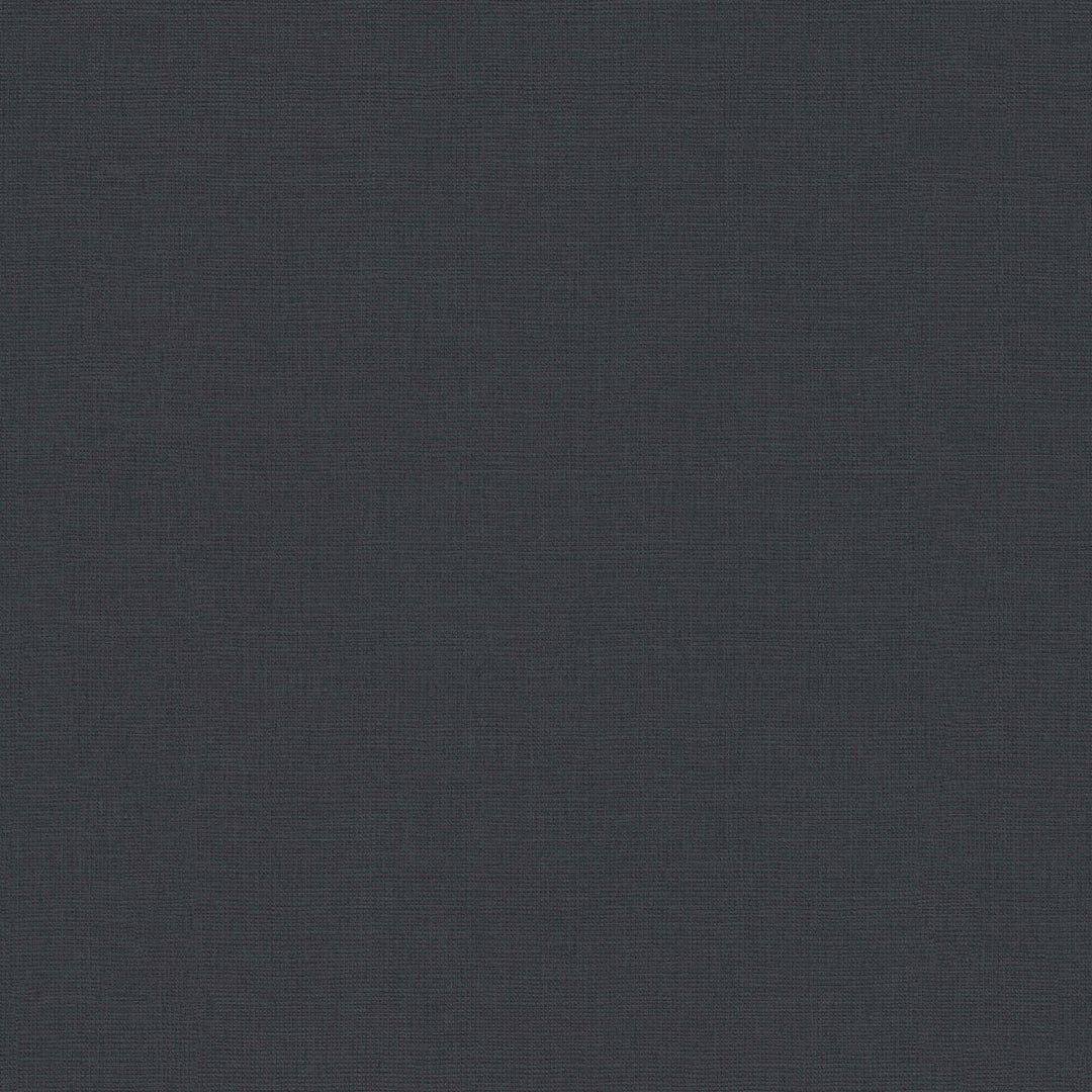 Vienkrāsainas flizelīna tapetes ar lina tekstūru: melnā, 389029 AS Creation