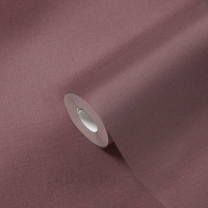 Vienkrāsainas flizelīna tapetes ar lina tekstūru: violetā, 389028 AS Creation
