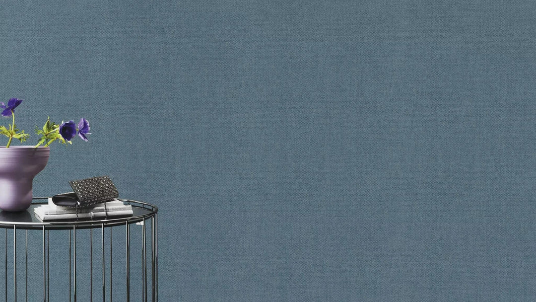 Vienkrāsainas matētas tapetes RASCH, tumši zilā krāsā, 312188 RASCH