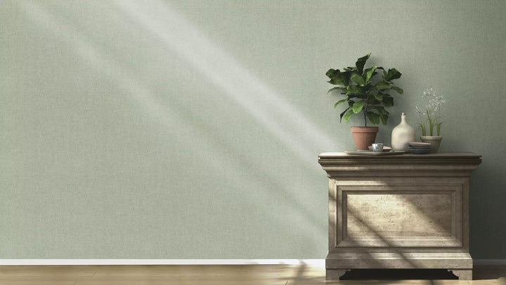 Vienkrāsainas matētas tapetes RASCH, zaļā krāsā, 312218 RASCH