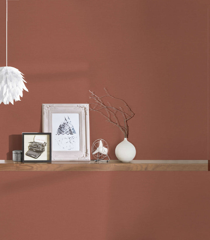 Vienkrāsainas matētas tapetes sarkanos  toņos - 1373502 AS Creation