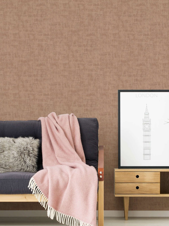 Vienkrāsainas tapetes ar abstrakta tekstūru: brūna toņos, AS 395041 AS Creation