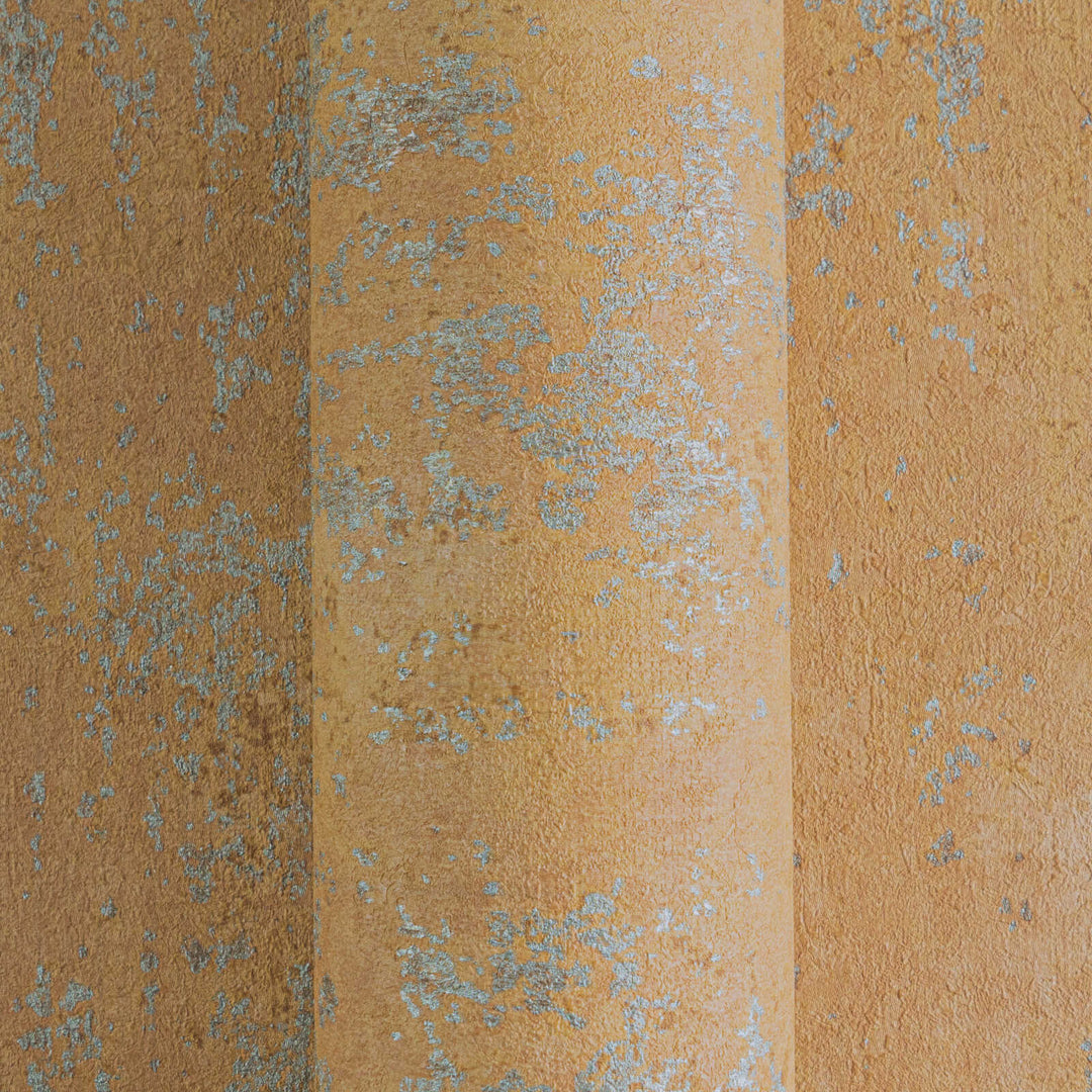 Vienkrāsainas tapetes ar apmetuma rakstu - oranžā krāsā - 786296 AS Creation