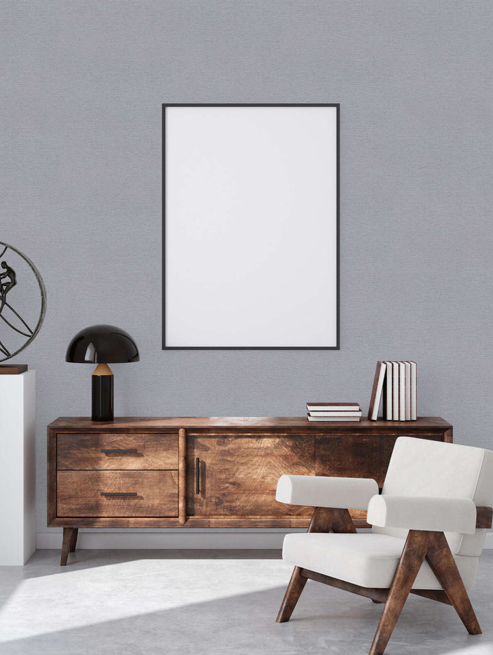 Vienkrāsaina tapete ar auduma struktūru: pelēkā, 393519 AS Creation