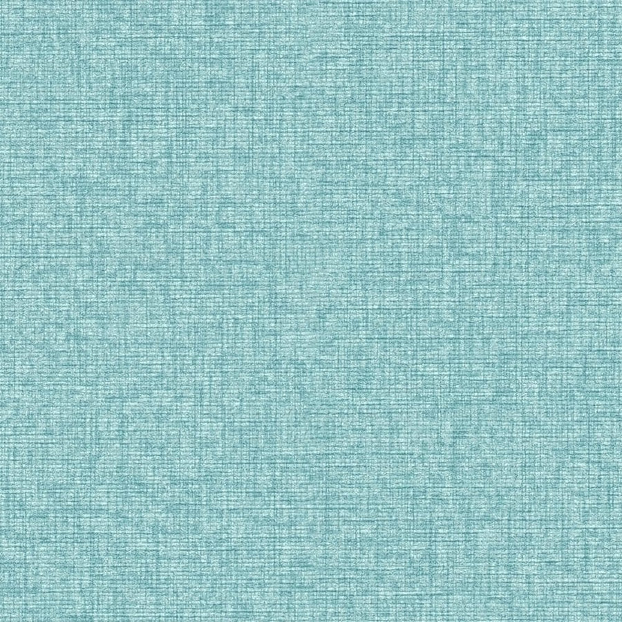 Vienkrāsainas tapetes ar auduma struktūru: tirkīzā krāsā, 393535 AS Creation