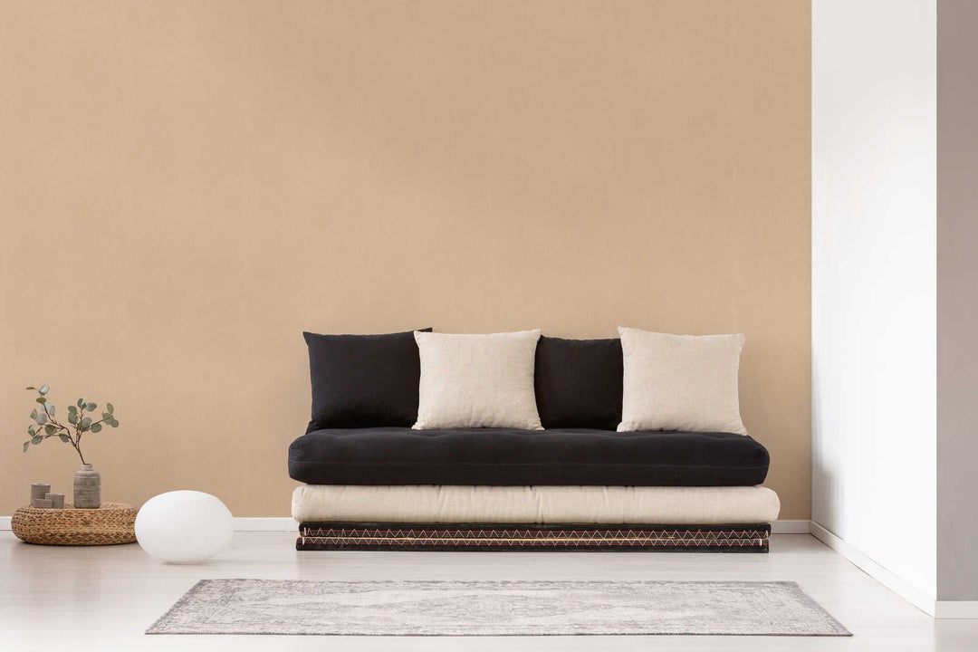 Vienkrāsainas tapetes ar gludu virsmu bēšā krāsā - 1355306 AS Creation