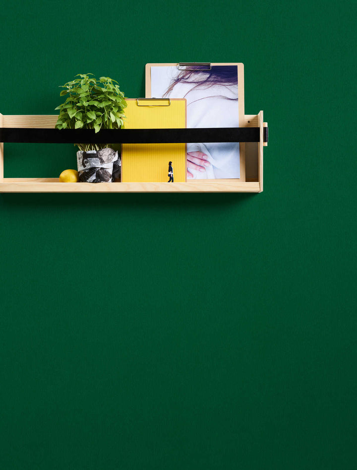 Vienkrāsainas tapetes ar gludu virsmu tumši zaļā krāsā - 1355240 AS Creation