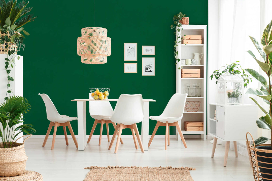 Vienkrāsainas tapetes ar gludu virsmu tumši zaļā krāsā - 1355240 AS Creation