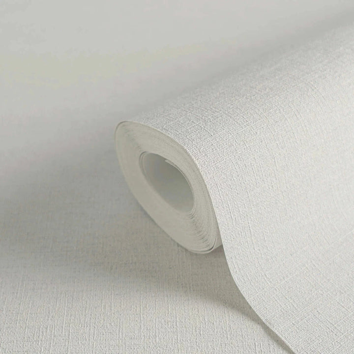 Vienkrāsainas tapetes ar lina tekstūru: pelēkā krāsā,  389032 AS Creation