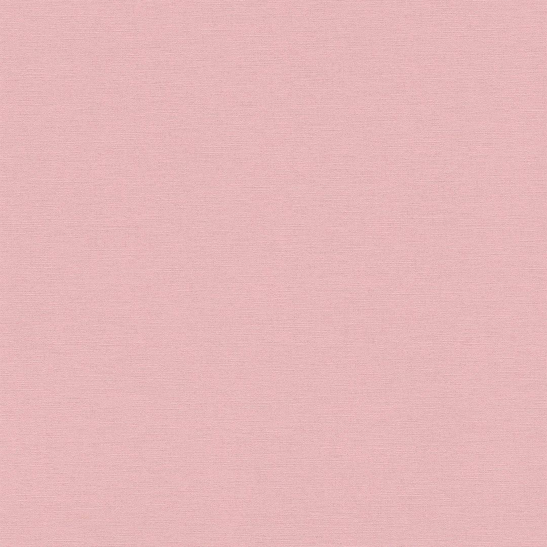 Vienkrāsainas tapetes ar lina tekstūru: rozā krāsā, 389042 AS Creation