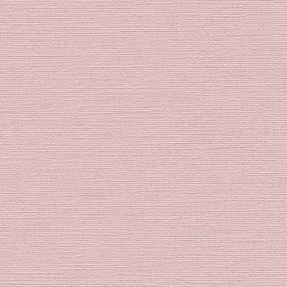 Vienkrāsainas tapetes ar lina tekstūru: rozā krāsā, 389042 AS Creation