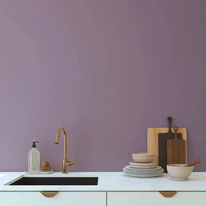 Vienkrāsainas tapetes ar lina tekstūru: violetā krāsā,  389039 AS Creation