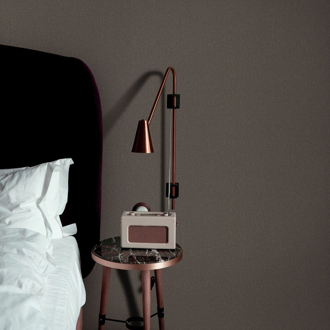 Vienkrāsainas tapetes ar metālisku efektu, brūnā/zeltā, 3766426 Erismann