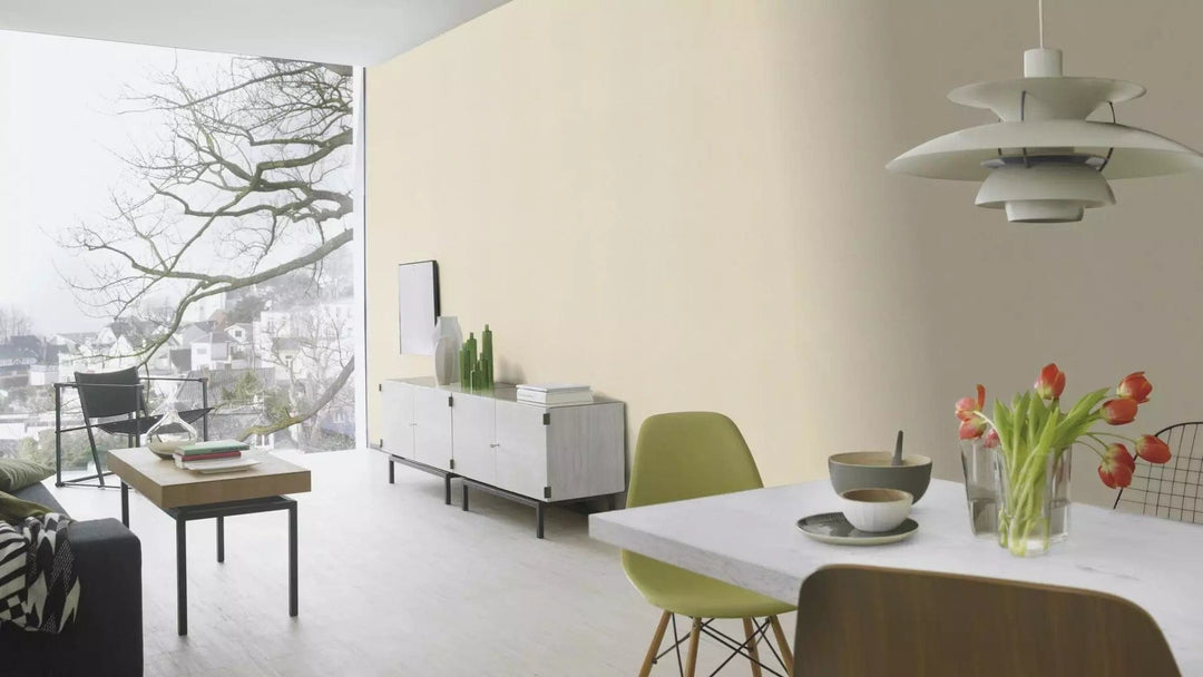 Tapetes mājīgai viesistabai istabai silti bēšā krāsā, RASCH, 633771 RASCH