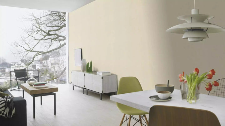 Tapetes mājīgai viesistabai istabai silti bēšā krāsā, RASCH, 633771 RASCH