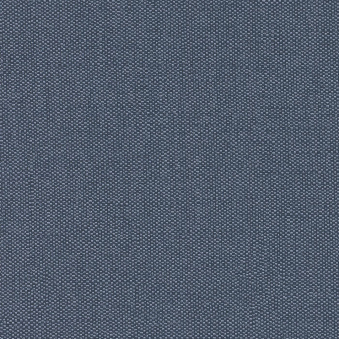 Vienkrāsainas tapetes ar tekstila faktūru tumši zilā krāsā, 633160 RASCH